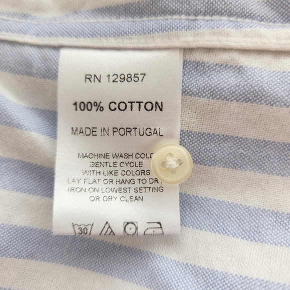 The Shirt by Rochelle Behrens - Size Small - Blue, Gray, And Pink Stripes - Picture 4 of 8